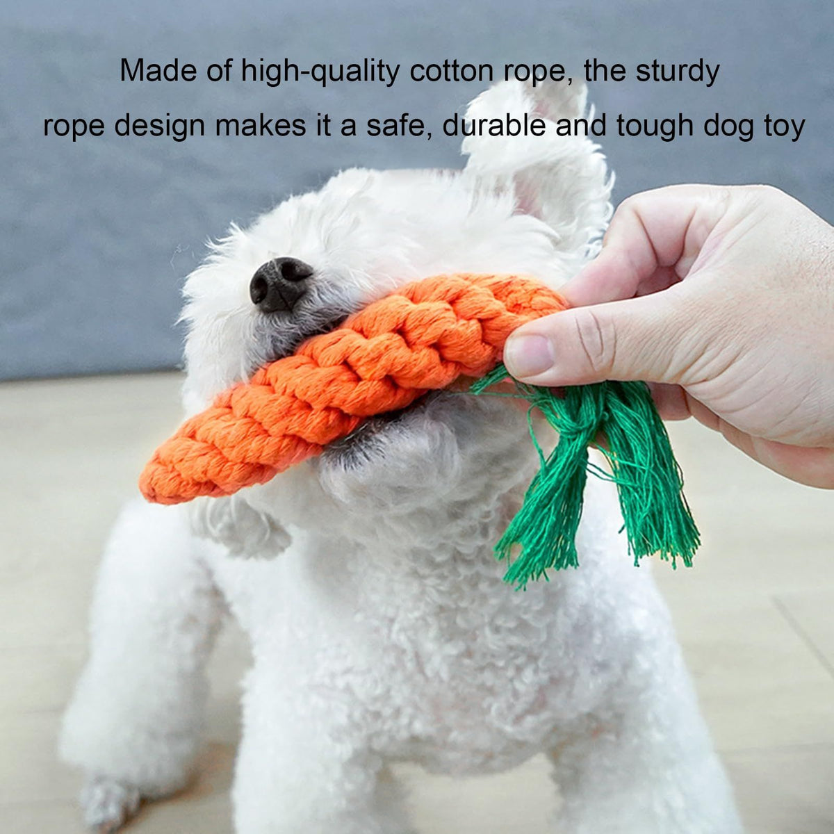 Dog Teeth Cleaning Toy Cotton Rope Carrot Shaped Pet Chewing Anti Bite Grinding Carrot Set Teeth Cleaning Anti Bite