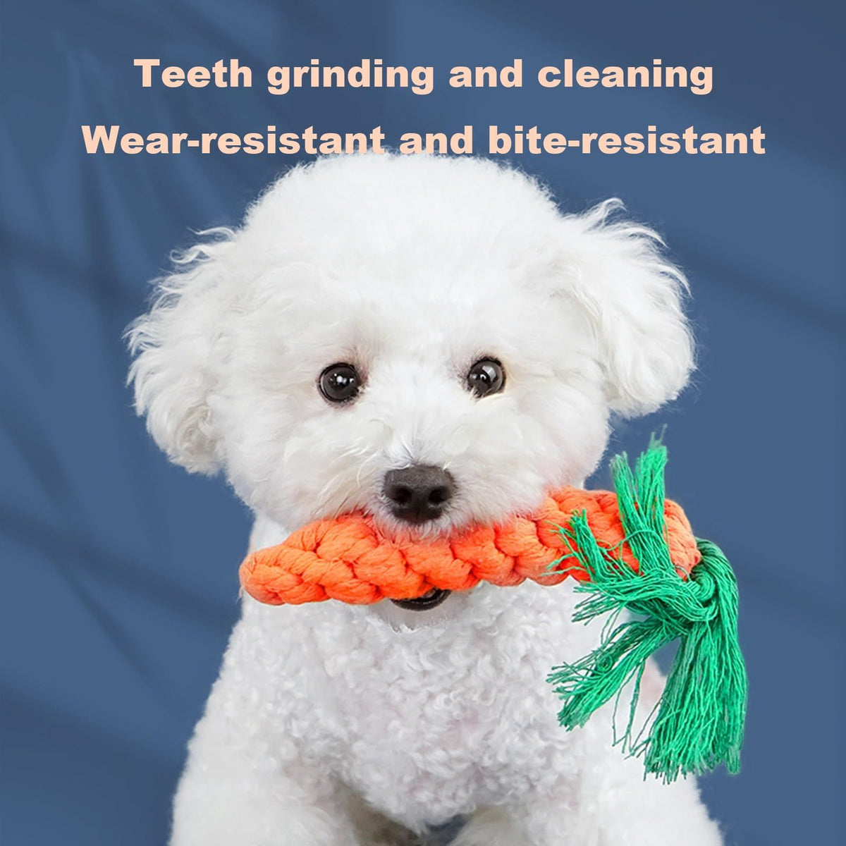 Dog Teeth Cleaning Toy Cotton Rope Carrot Shaped Pet Chewing Anti Bite Grinding Carrot Set Teeth Cleaning Anti Bite