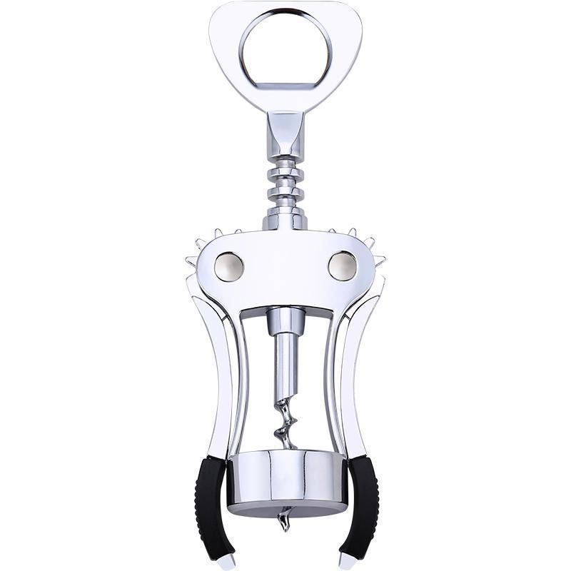 Stainless Steel Corkscrew Wine Opener, Waiters Corkscrew Cork and Beer Cap Bottles Opener Remover, Used in Kitchen Restaurant