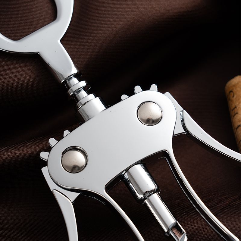 Stainless Steel Corkscrew Wine Opener, Waiters Corkscrew Cork and Beer Cap Bottles Opener Remover, Used in Kitchen Restaurant
