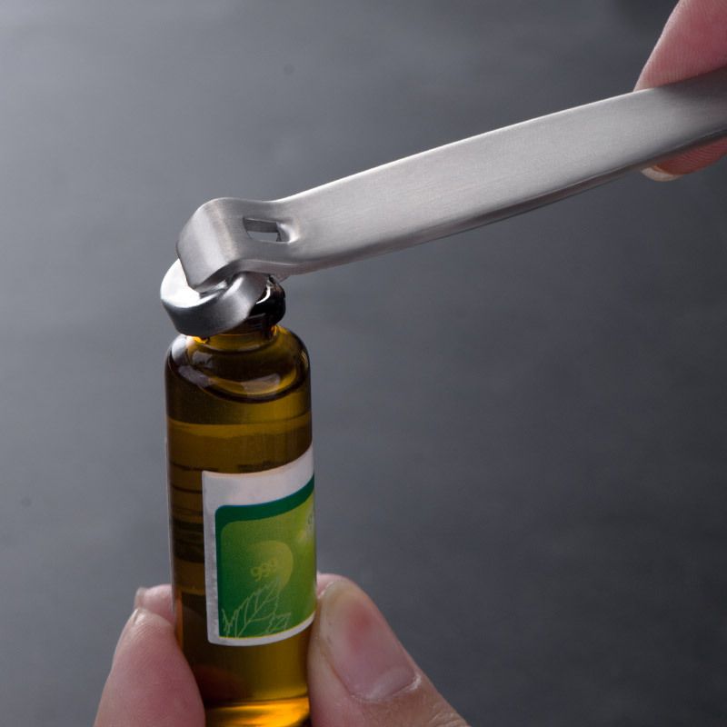 2 Pcs Vial Decapper for Flip Vial Cap Stainless Steel Remover Oral Liquid Pharmacy Seal Opener Crimped Vial Cap Opener Bottle