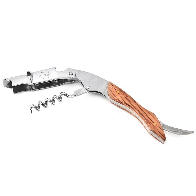 Corkscrew Wine Opener in a Gift Box. Bartender Corkscrew for Wine Bottles. Wine Key with Foil Cutter & Cap Remover. （2pcs）