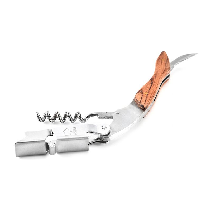 Corkscrew Wine Opener in a Gift Box. Bartender Corkscrew for Wine Bottles. Wine Key with Foil Cutter & Cap Remover. （2pcs）