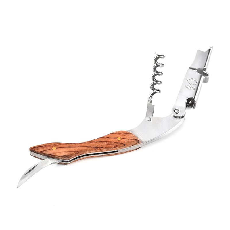 Corkscrew Wine Opener in a Gift Box. Bartender Corkscrew for Wine Bottles. Wine Key with Foil Cutter & Cap Remover. （2pcs）