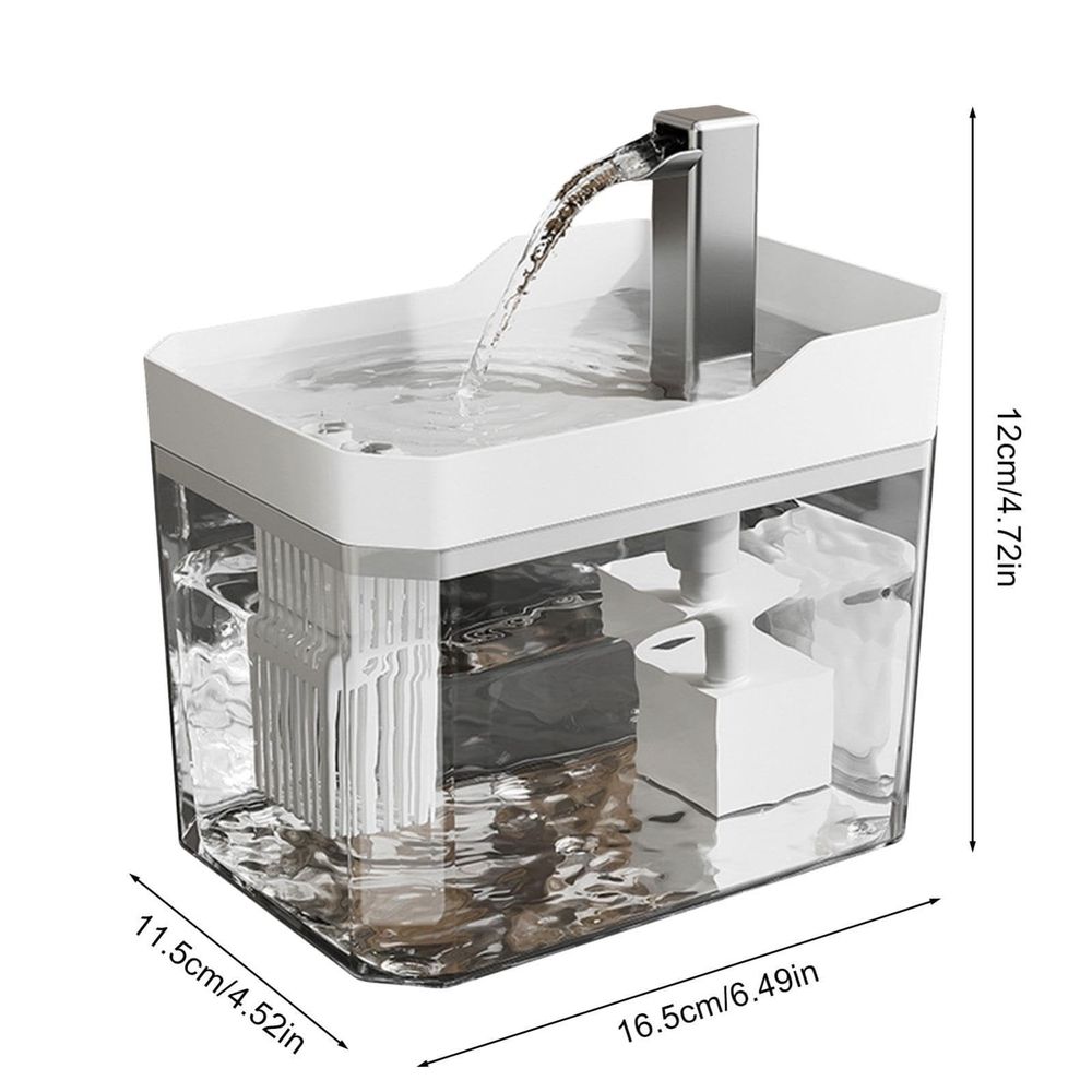 Cat Water Fountain 1500ml Large Capacity Silent Circulating Smart Automatic Dispenser Easy Clean 360° Drinking for Cats Small Dogs Pets Home