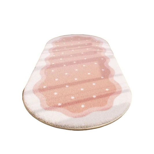 Product image: Fluffy Velvet Rugs for Bedroom, Bedside Shaggy Area Rugs, Small Oval Runner Carpet for Living Room Modern Home