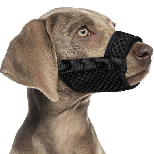Product photo: Dog mouth cover, used for chewing beauty, breathable, adjustable, allowing for large sips of water （black