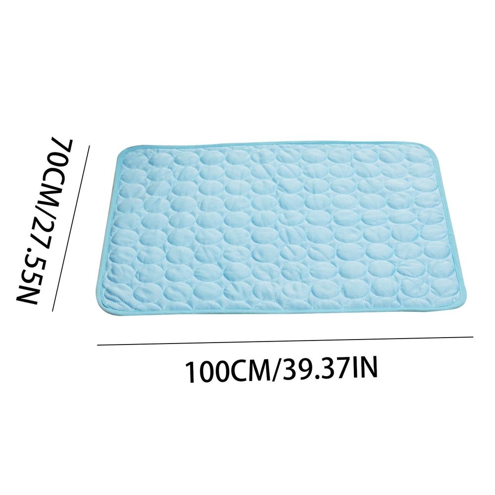 Cooling Mat for Dogs, Summer Pet Ice Mat Dog Mat Ice Silk Mat Cool Mat Pet Supplies, Cooling Mat for Dogs Self Cooling Pad(B,Blue, 15.7x19.7in)