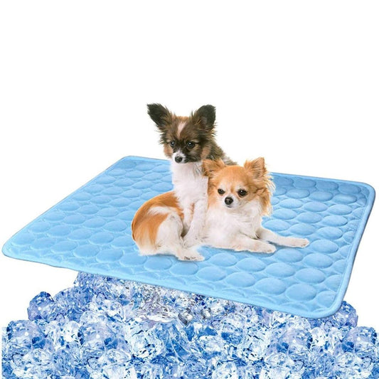 Product image: Dog Cooling Mat, Dog Ice Silk Mat Summer Pet Mat Sleeping Mat Lce Mat, Pet Dog Self Cooling Pad,Cooling Mat for