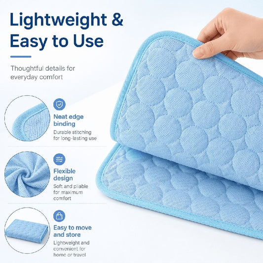 Additional product view: Dog Cooling Mat, Dog Ice Silk Mat Summer Pet Mat Sleeping Mat Lce Mat, Pet Dog Self Cooling Pad,Cooling