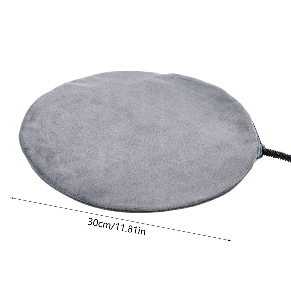 Pet Heating Pad for Cats & Dogs Indoor Outdoor, Waterproof Warm Round Pet Sleeping Mat, Adjustable Temperature, Heated Cat Dog Bed Mat, 11.8'x11.8'