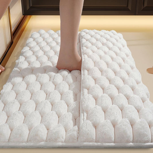 Product image: Thick Soft Non-Slip Bath Mat, Water Absorbent and Washable Bathroom Rug with Full Wrap for Foot Comfort, Shower