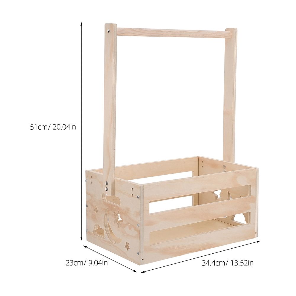 Wooden Dog Closet Organizer with Hanging Rod and Storage Basket for Pet Clothes and Accessories