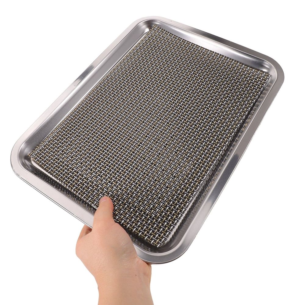 Anti-Spill Cat Water Fountain Base, Plated Silver, Microridged, Splash Guard, Non-Slip