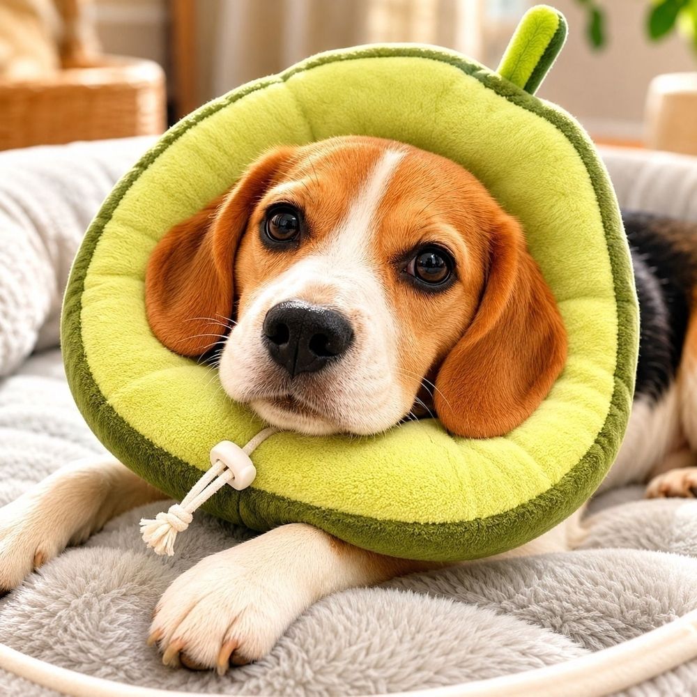 Additional product view: Toast-Shaped Soft Pet Recovery Collar