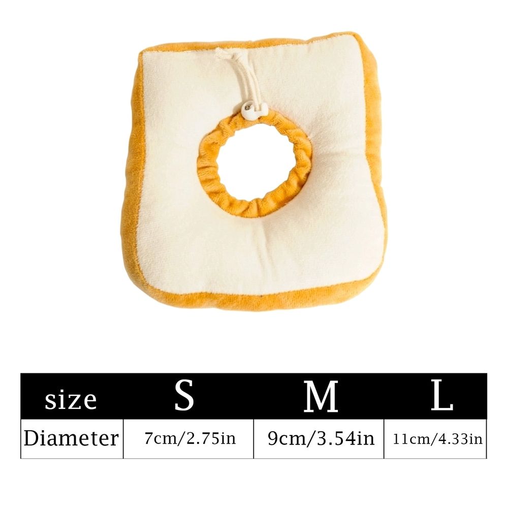 Additional product view: Toast-Shaped Soft Pet Recovery Collar