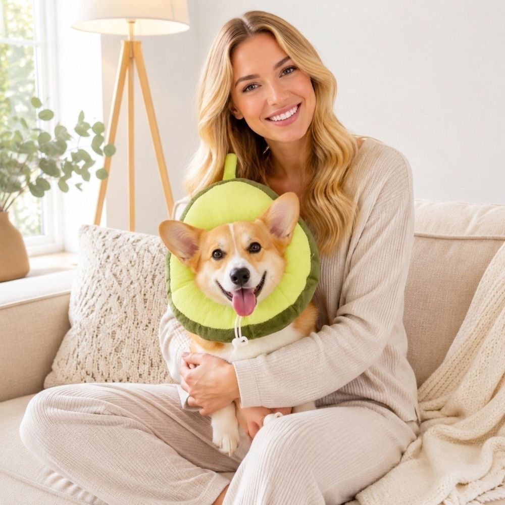 Additional product view: Toast-Shaped Soft Pet Recovery Collar