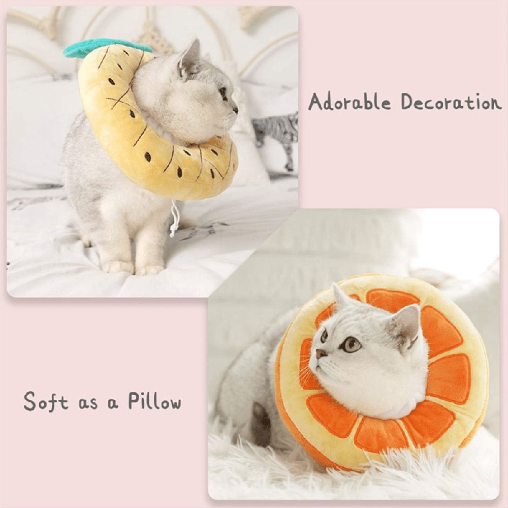 Additional product view: Orange Adjustable Soft Cat Recovery Cone Collar