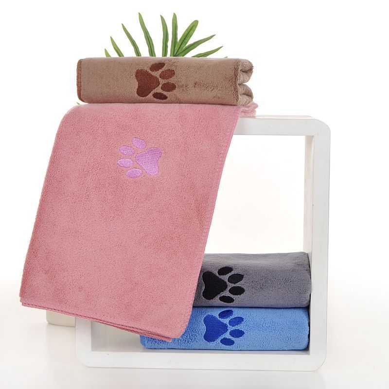 Gray Pet Towel 40x80cm 5Pcs