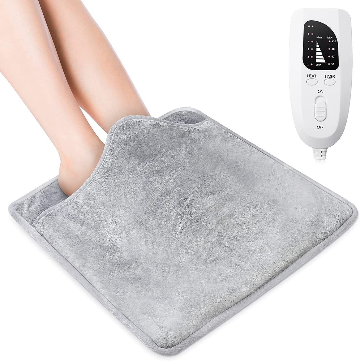 Heating Foot Warmer Mat Silver Grey