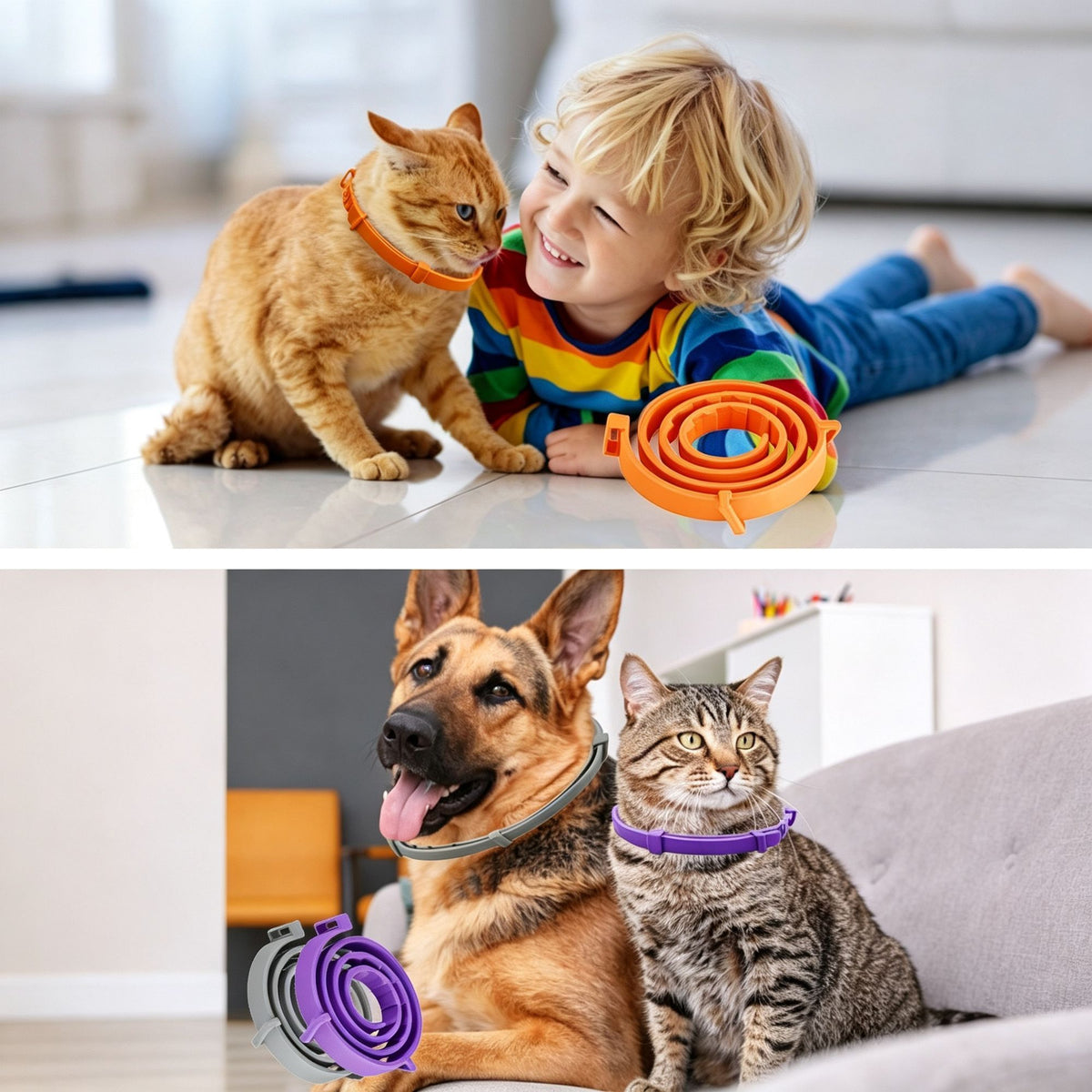 Additional product view: 4-Pack Black Dog Essential Oil Scented Collars, 62 cm
