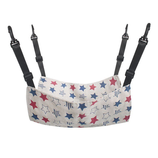 Product image: 27x27cm Red Star Adjustable Cat Cage Hammock | Christmas Playful Fresh Gift | Cute Red Star Breathable Hanging Cat