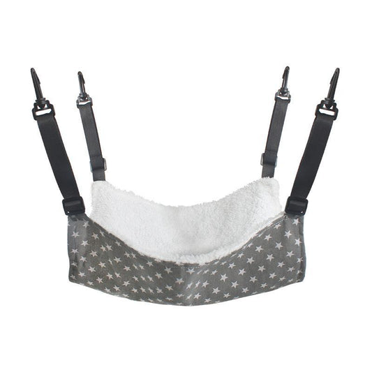 Product image: 35x35cm Gray Star Adjustable Cat Hammock | Halloween Snug Thick Gift | Medium Gray Star Fleece Cat Hammock for