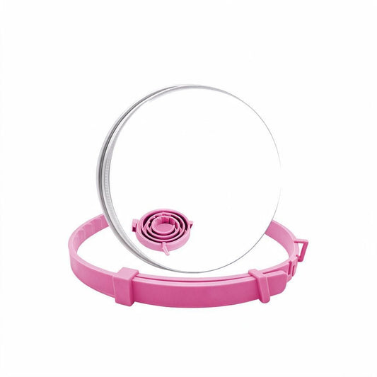 Product image: Odourless Feline Flea & Tick Repellent Band Pink 38cm Tin Case Cut-to-Fit Adjustable 8 Month Home Defence