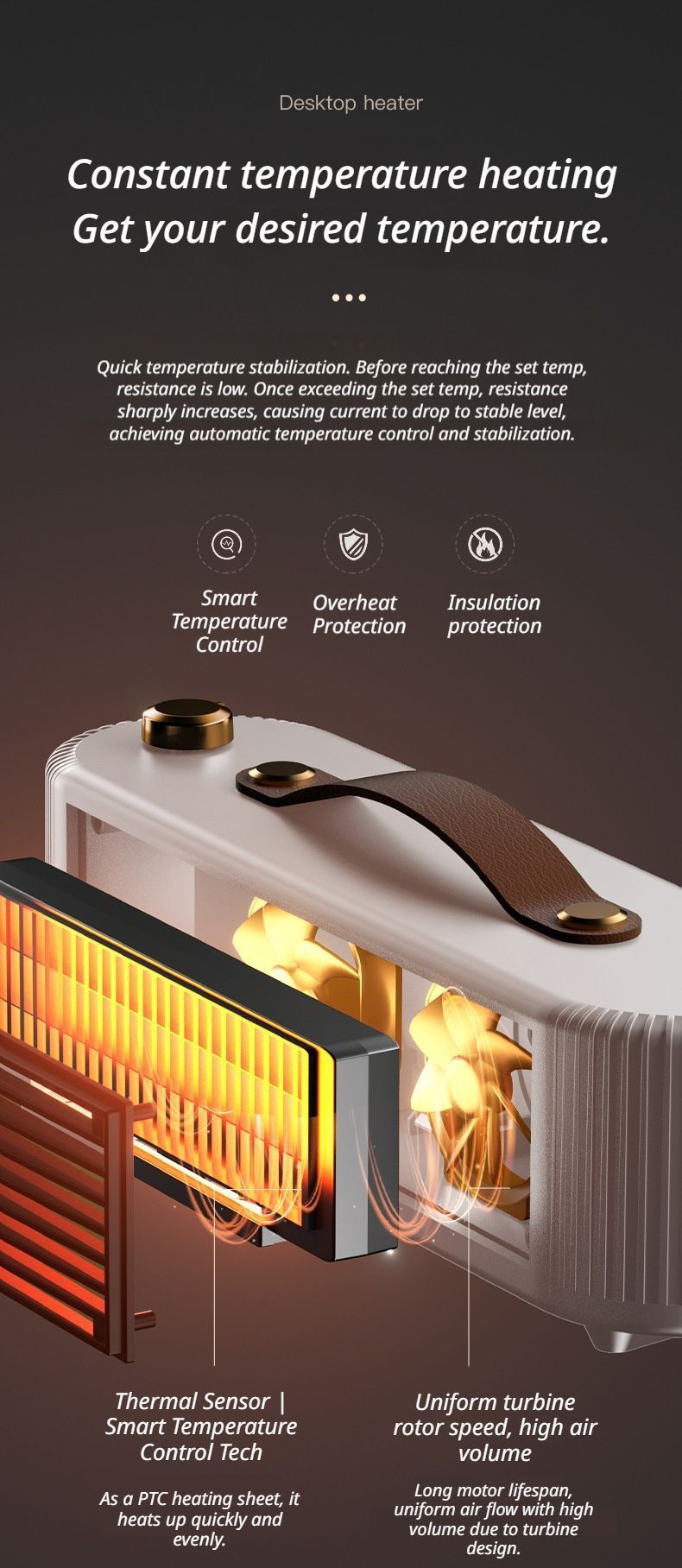 Green Desktop Space Heater