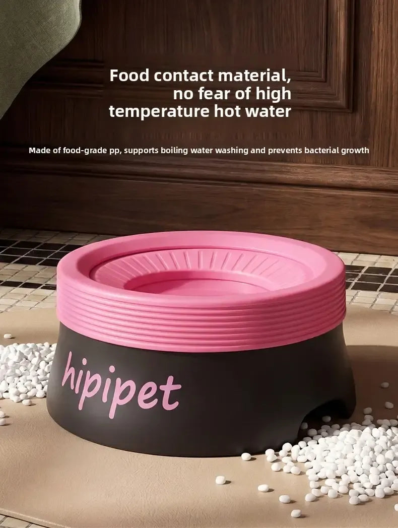 Pet Essential | Splash-Proof Non-Wet Mouth Water Bowl, Dogs and Cats Drink Freely and More Hygienically(GREEN  600ML)