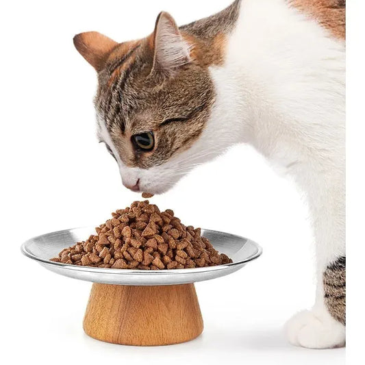 Raised Stainless Steel Cat Bowl, 17.5 cm