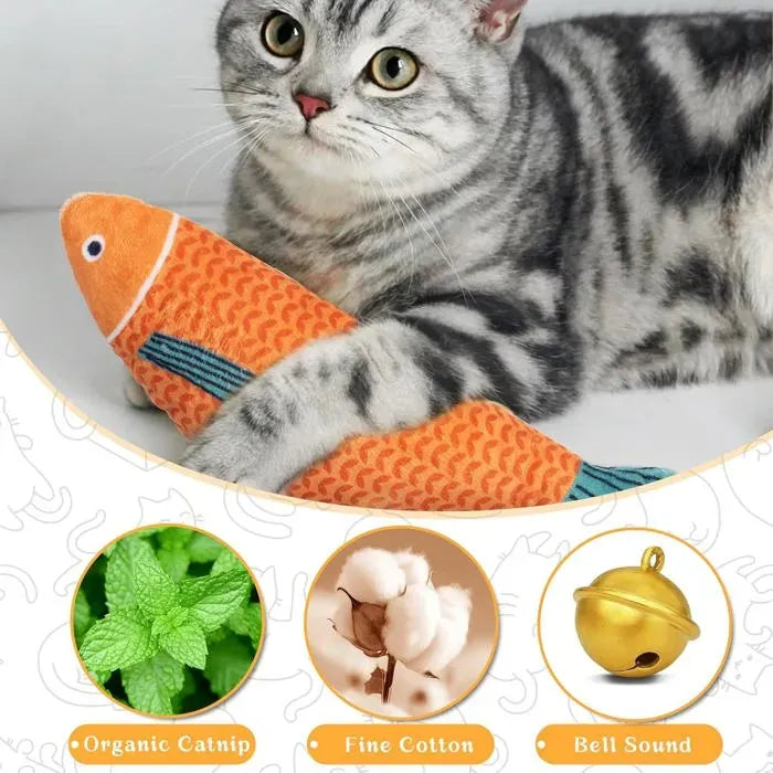3 Pack Catnip Fish Kicker Toys