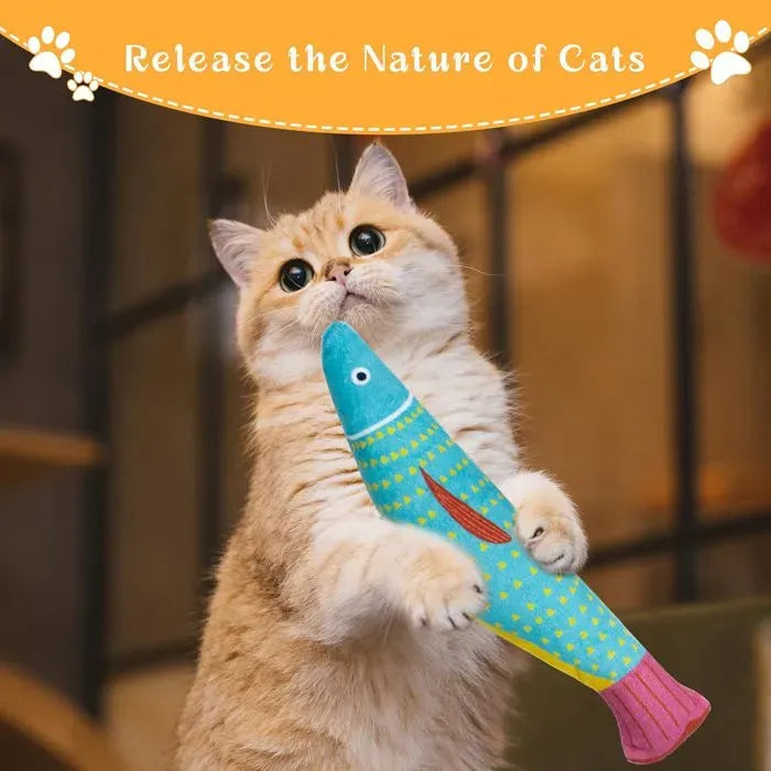 3 Pack Catnip Fish Kicker Toys