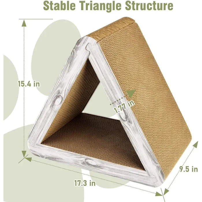Foldable Triangle Cat Scratcher with 6 Sides