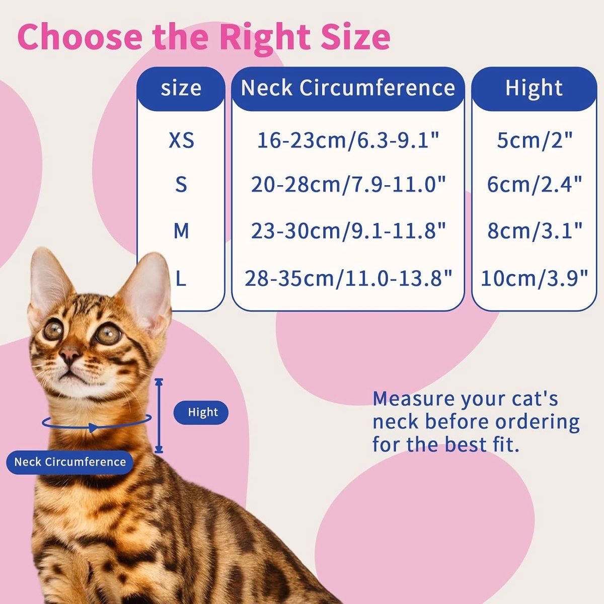 Additional product view: 2-Pack Blue Cat Recovery Neck Collars, S 20–28 cm