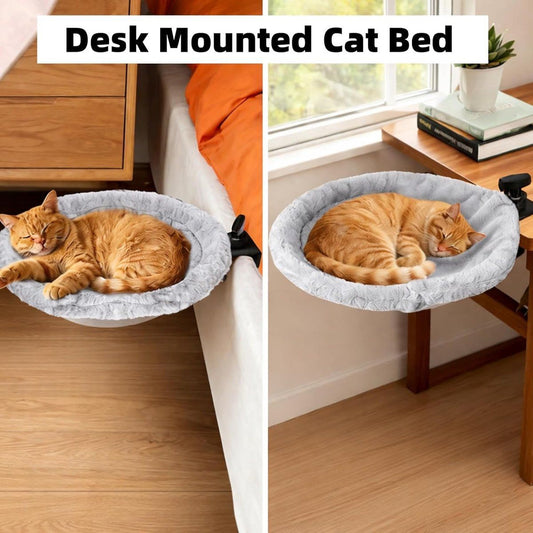 Additional product view: Cat Desk Bed, Ergonomic Cat Hammock for Office Desk, Sturdy Clamp-on Pet Bed for Remote Workers and