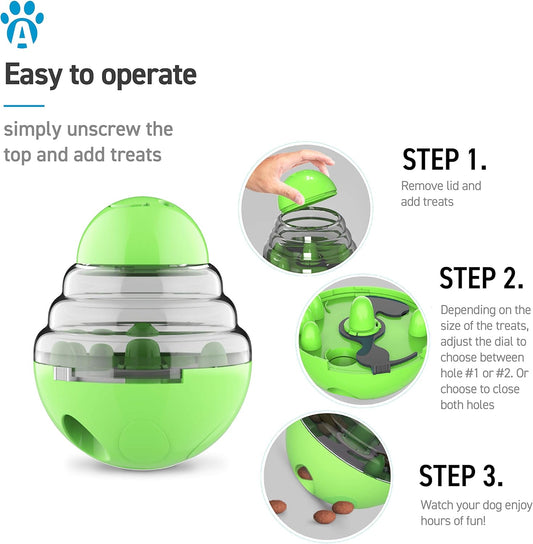 Additional product view: Green Interactive Dog Snack Ball Chew Toy Food Dispenser for Dogs