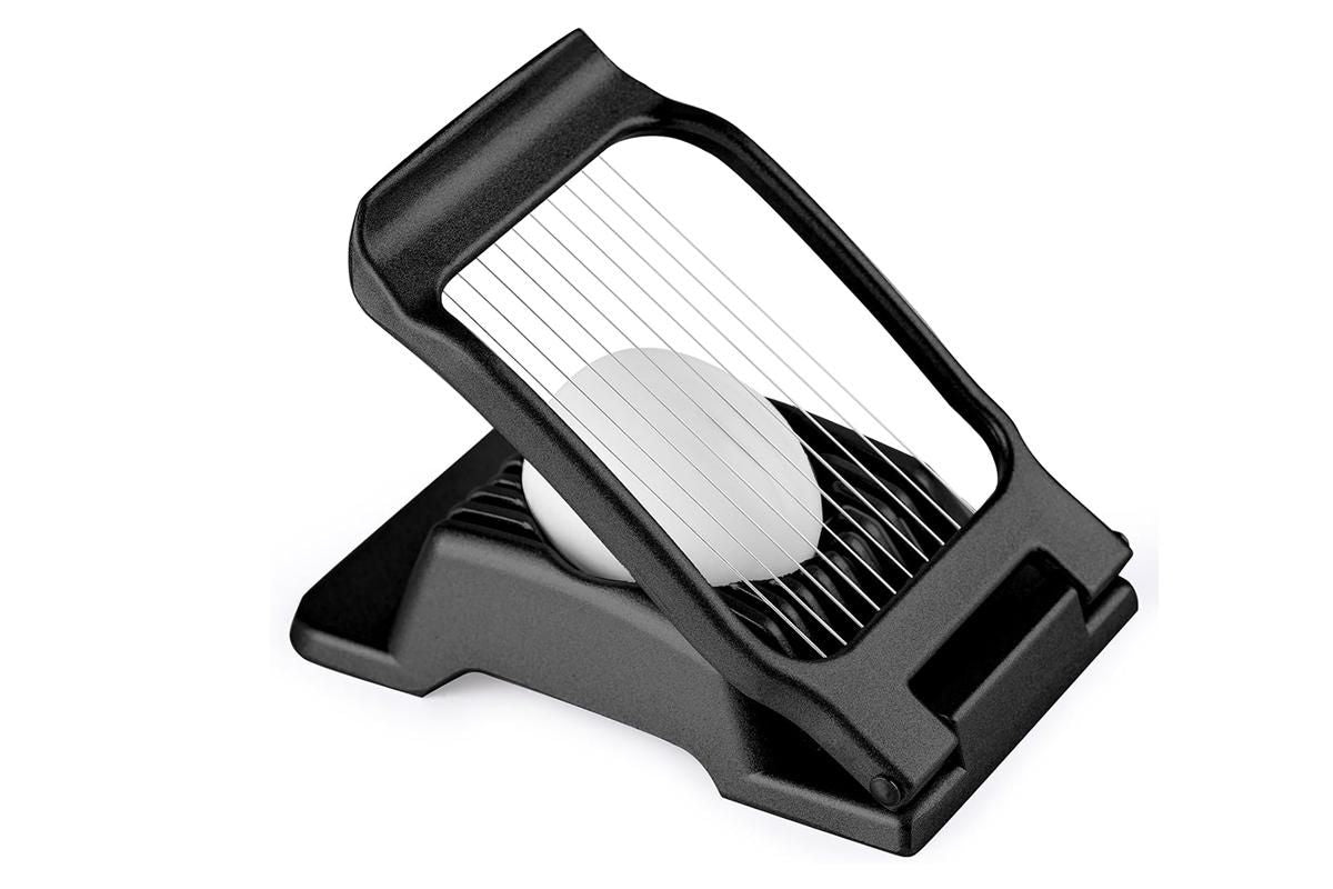 Aluminum Alloy Egg Slicer for Hard Boiled Eggs Strawberry Slicer for Salad-Black
