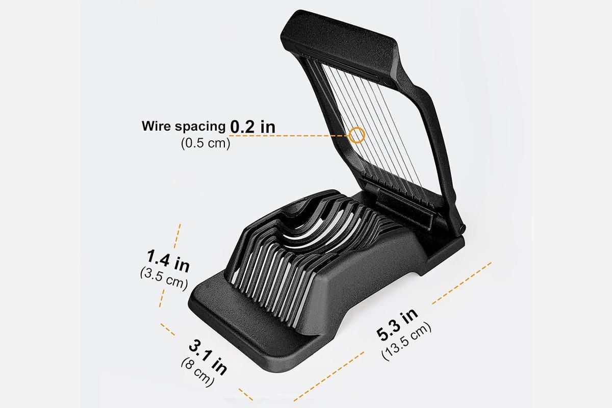 Aluminum Alloy Egg Slicer for Hard Boiled Eggs Strawberry Slicer for Salad-Black