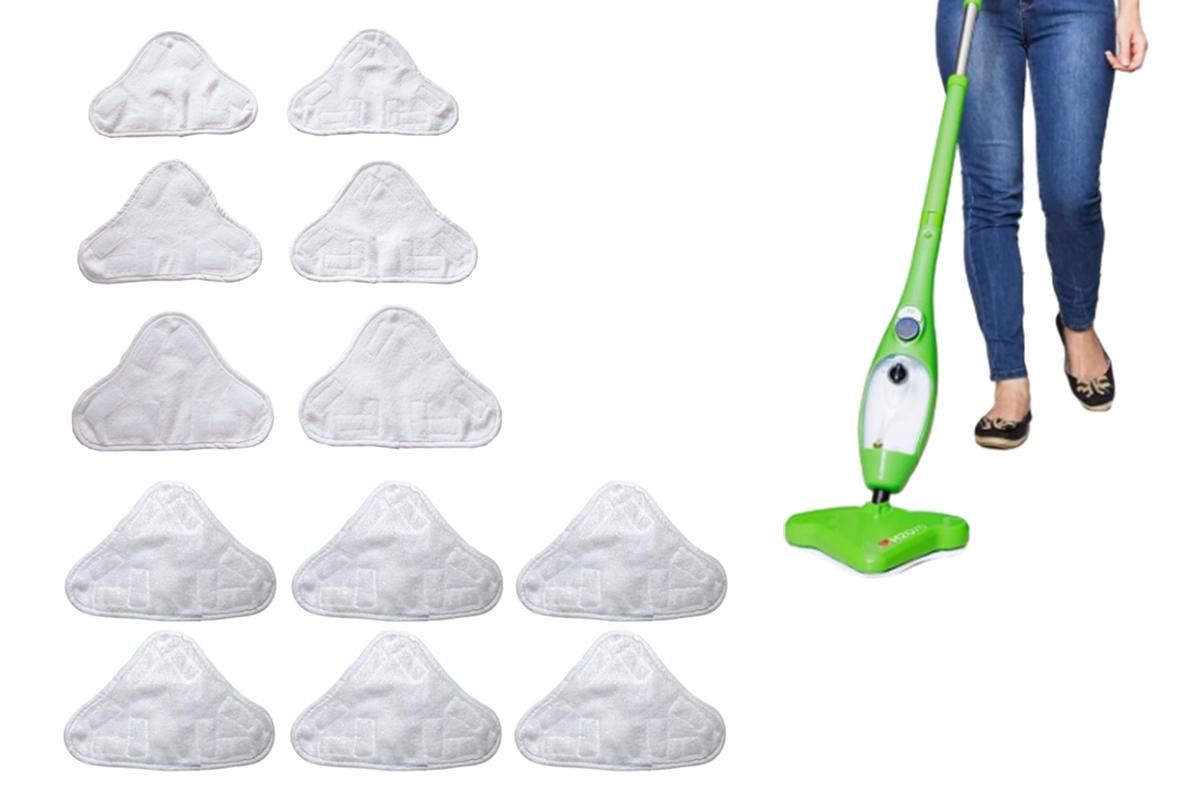 12Pcs Replacement Microfibre Washable Steam Mop Cleaning Pads For H20 X5 Steam Cleaner