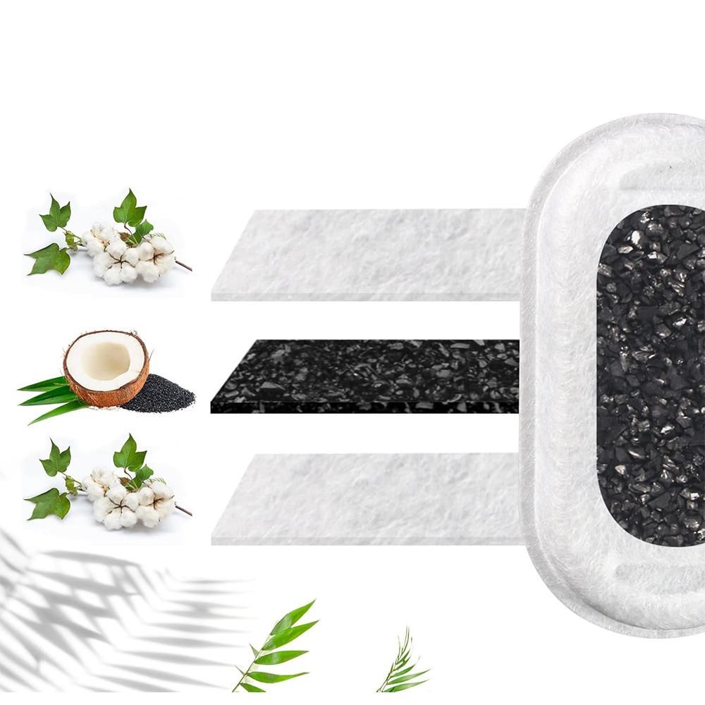 12 Sets Cat Water Fountain Filter Carbon Replacement for Pet Dog Cat Drinking