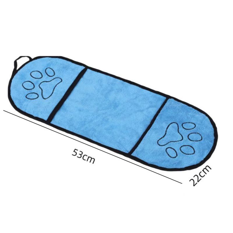 Hand-Insert Pet Absorbent Towel, Quick-Drying Bath Towel for Dogs & Cats—Gray