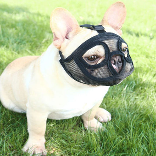 Additional product view: Dog Muzzles Adjustable Breathable Mesh Bulldog Muzzle for Dog Anti Biting Chewing Barking