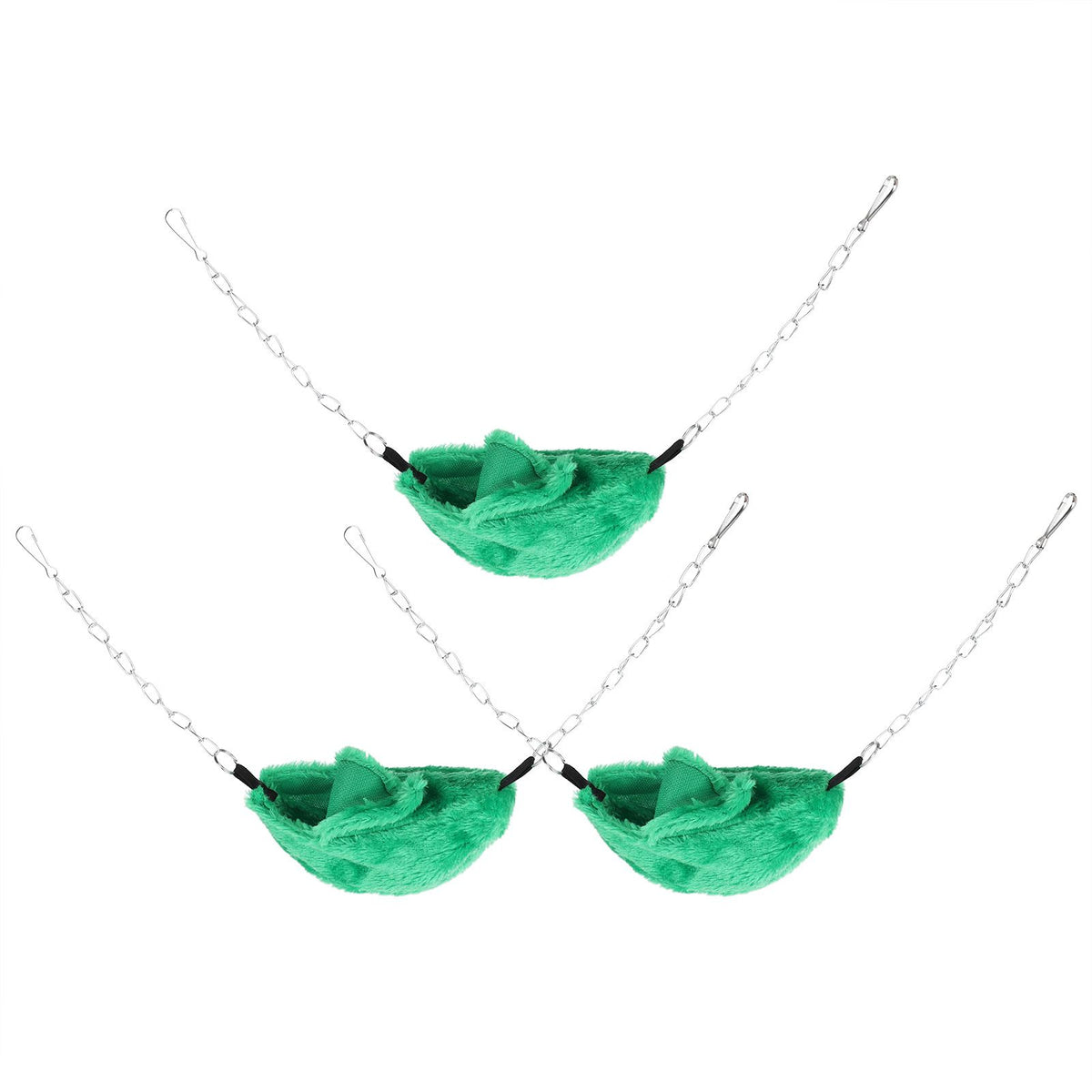 3 Sets Pet Cage Winter Warm Banana Shape Hamster Hammock Bed Hanging House Sleeping NestsGreen