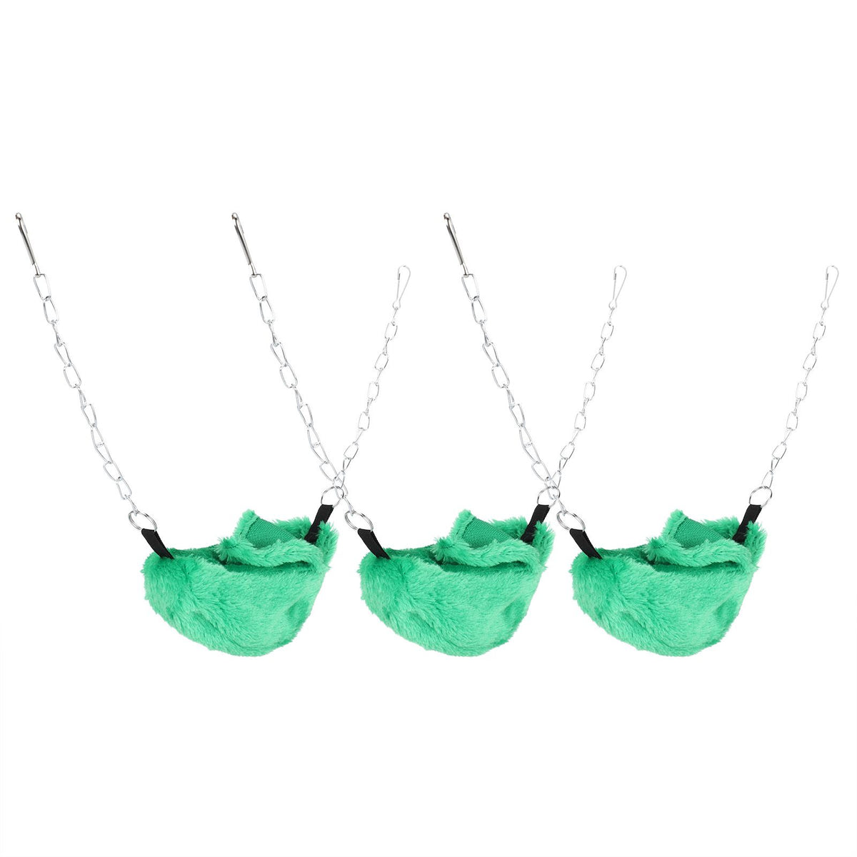 3 Sets Pet Cage Winter Warm Banana Shape Hamster Hammock Bed Hanging House Sleeping NestsGreen