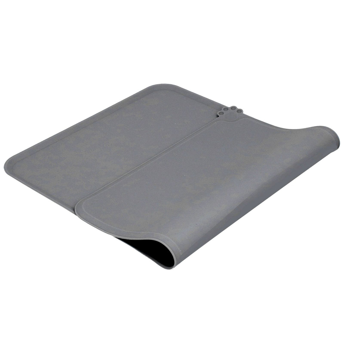 Silicone Placemat Leakage Proof Waterproof Non Slip Pet Feeding Bowl Mat Accessory(Gray )