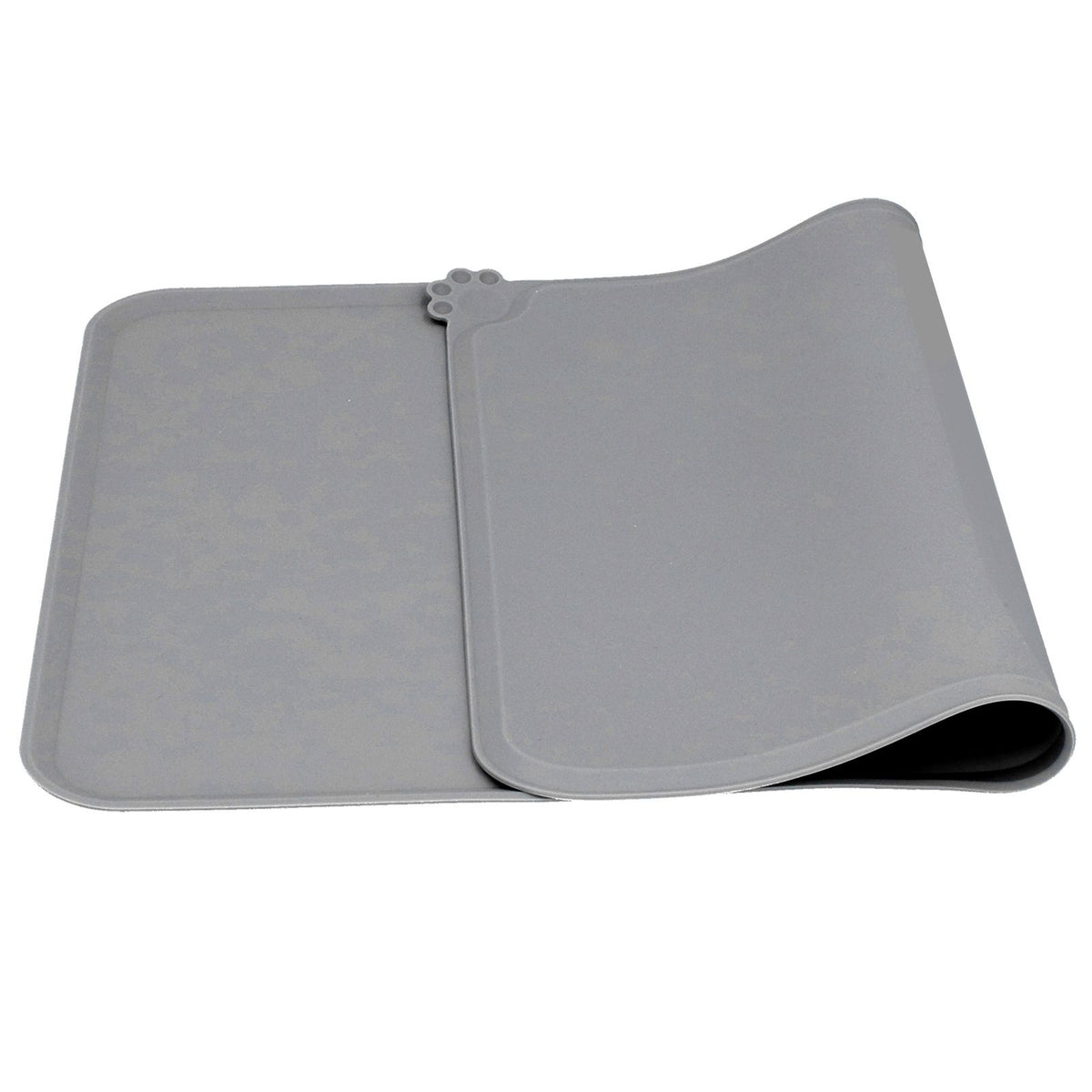 Silicone Placemat Leakage Proof Waterproof Non Slip Pet Feeding Bowl Mat Accessory(Gray )