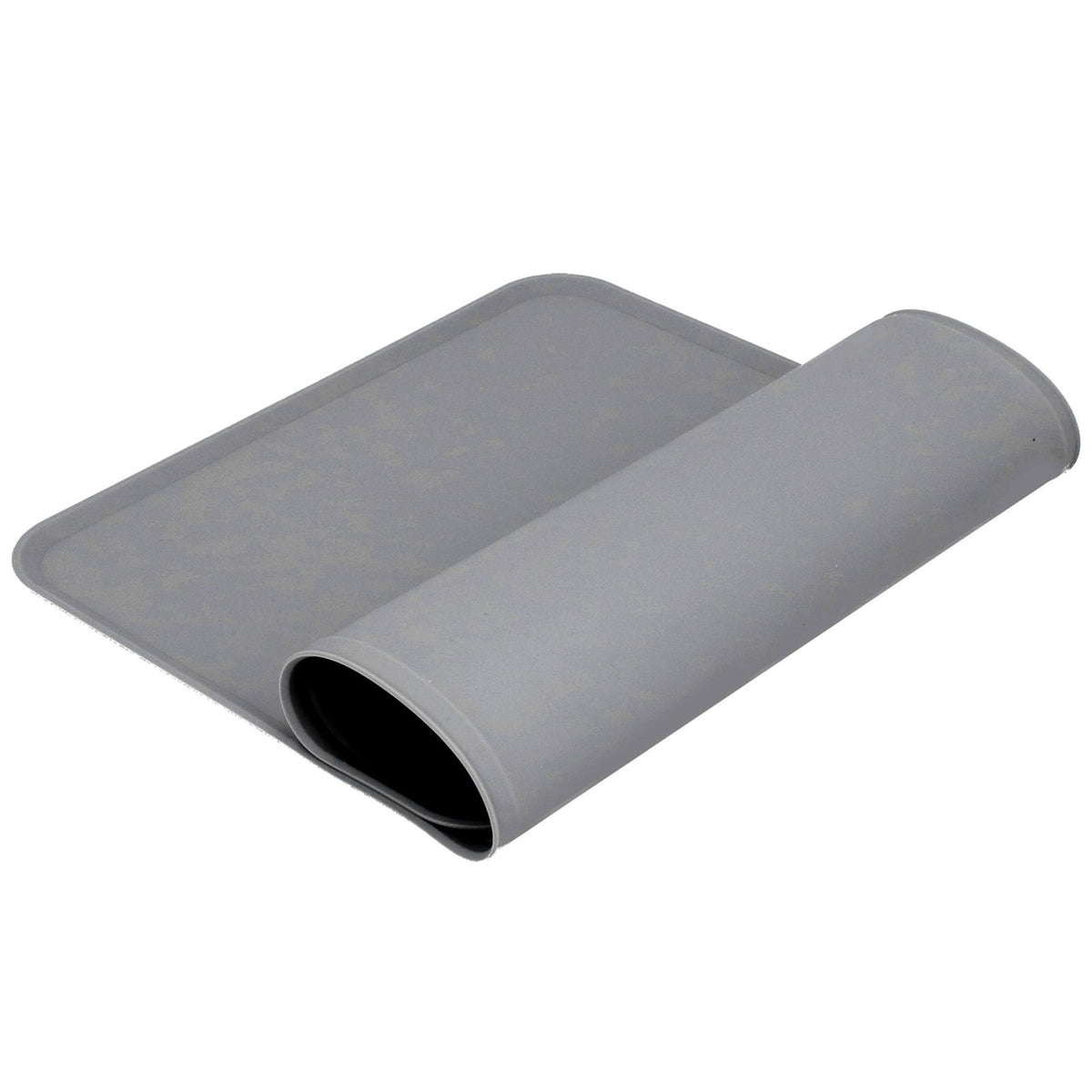 Silicone Placemat Leakage Proof Waterproof Non Slip Pet Feeding Bowl Mat Accessory(Gray )
