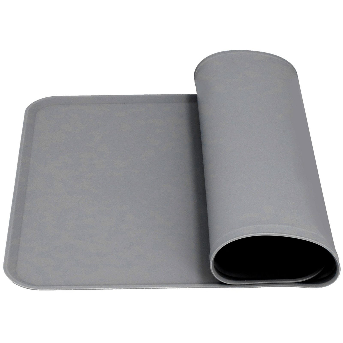 Silicone Placemat Leakage Proof Waterproof Non Slip Pet Feeding Bowl Mat Accessory(Gray )