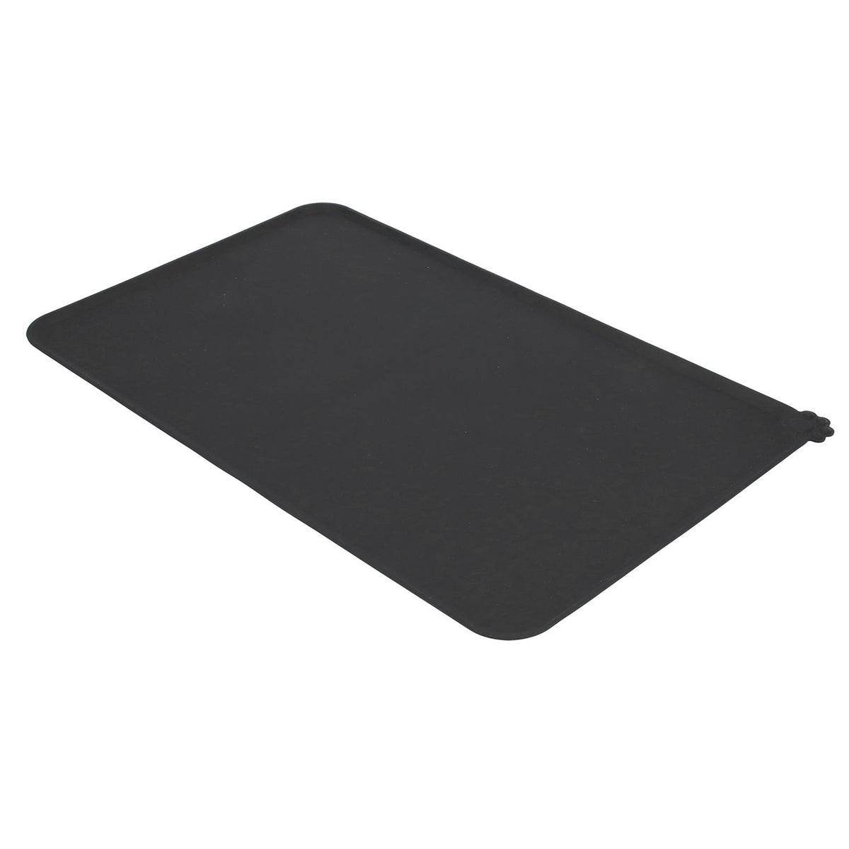 Silicone Placemat Leakage Proof Waterproof Non Slip Pet Feeding Bowl Mat Accessory(Black )